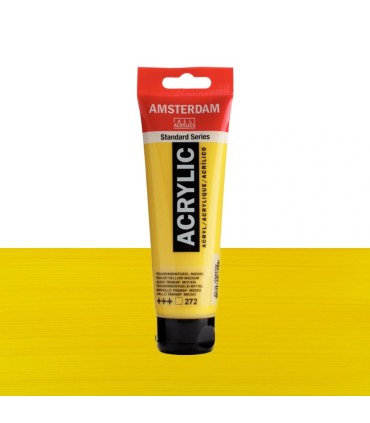 Tubo de acrílico Amsterdam gama color amarillo transparente medio