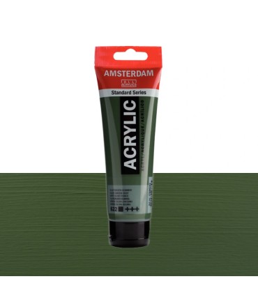 Tubo de acrílico Amsterdam gama color verde oliva oscuro