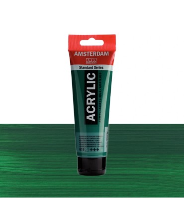 Tubo de acrílico Amsterdam gama color verde permanente oscuro